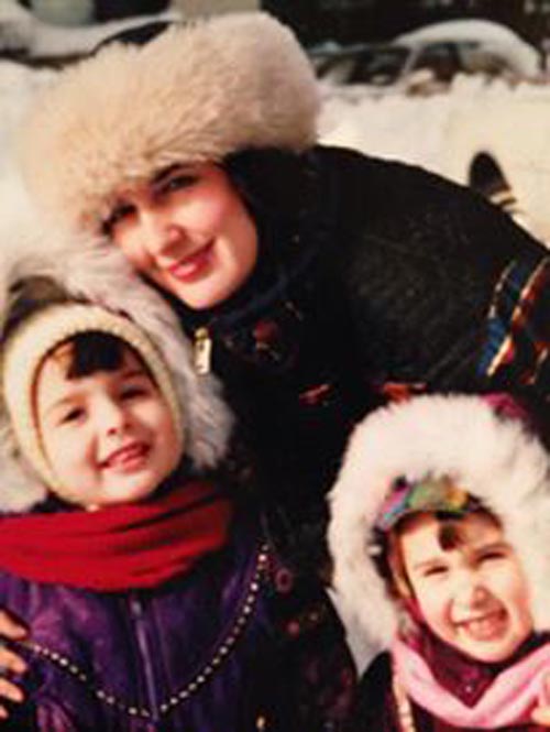 A picture of Laura Karpov with her daughters.